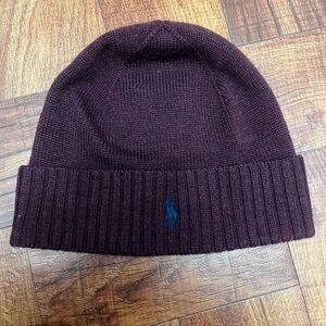 Ralph Lauren Dark Purple Knit Beanie